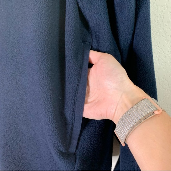 Lululemon Mens navy oversized fit fleece half zip sweater L - Picture 4 of 9